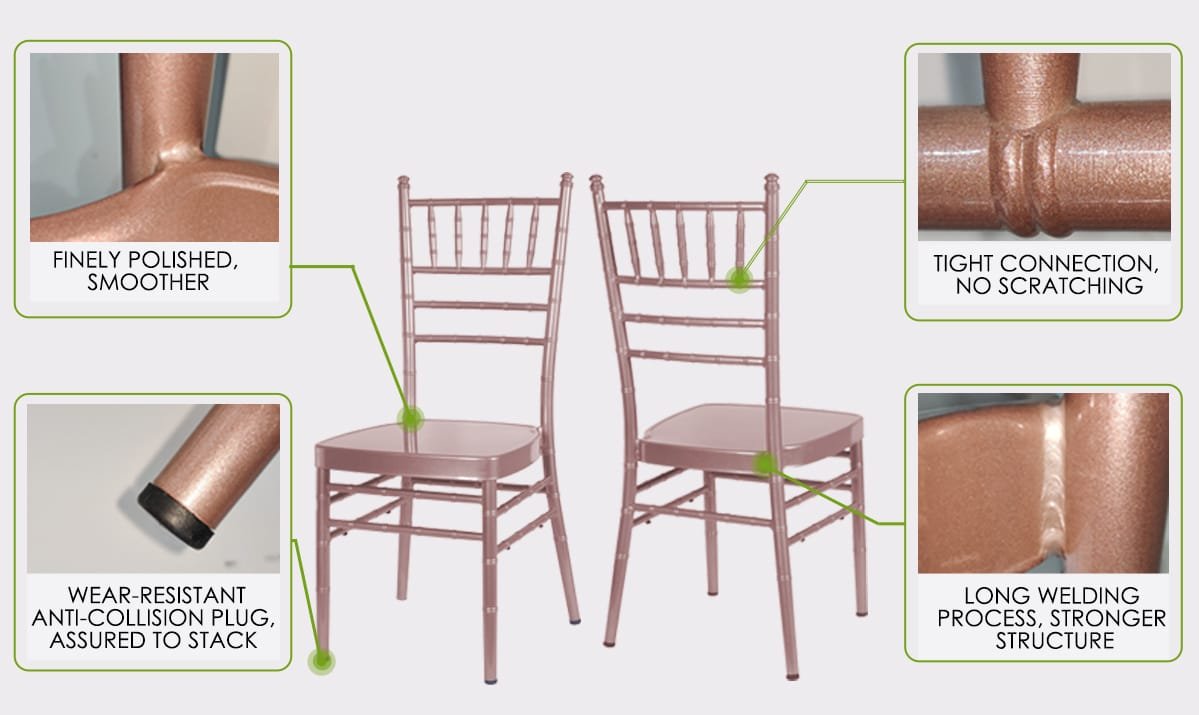 metal chiavair chairs detail