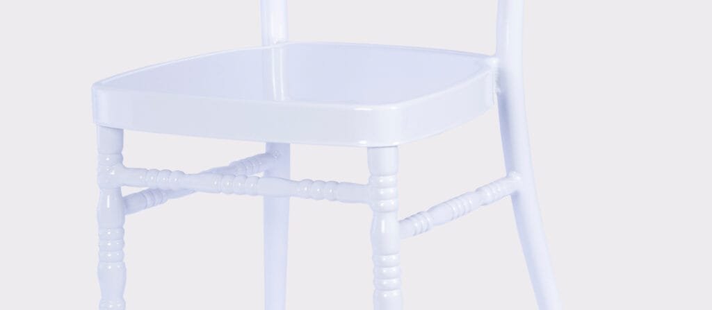 Metal White Flame Chair
