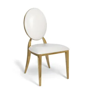 Stainless steel round back chair (2)