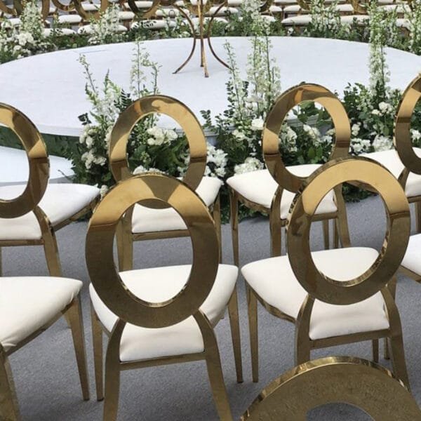 stainless steel chairs (2)