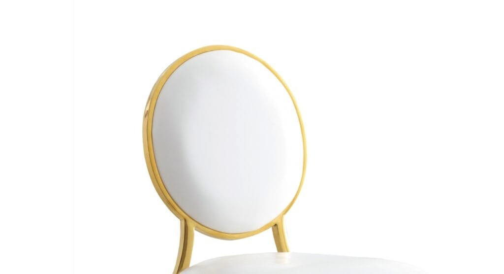 stainless steel round back chair for wedding