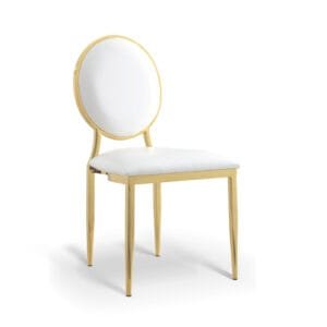 stainless steel round back chair for wedding